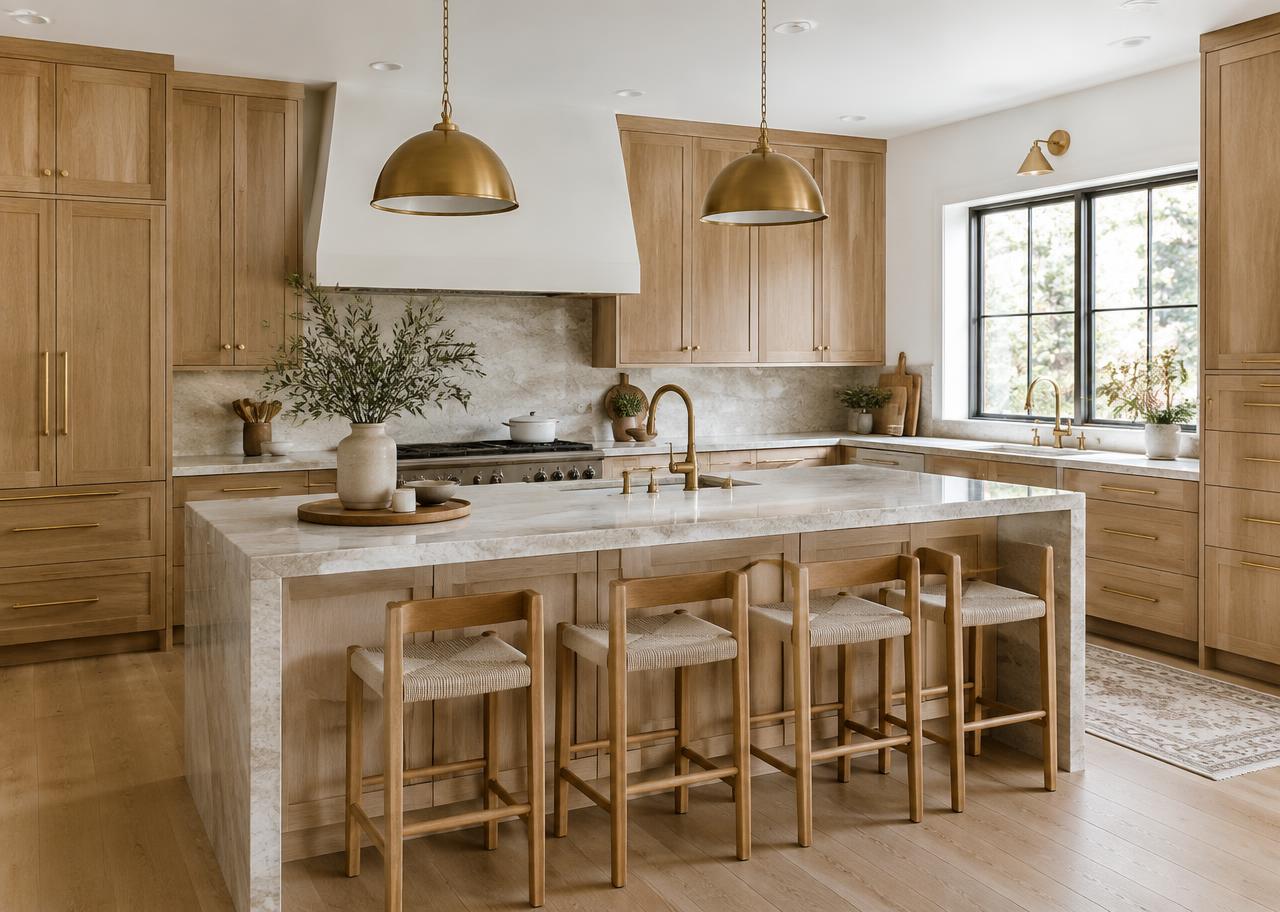 White Oak & Stone Kitchen