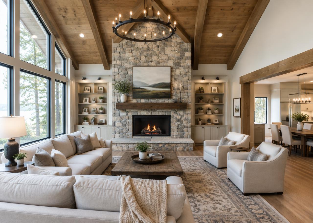 Timber Ceiling Great Room